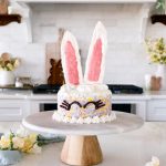 This Bunny Cake is a fun and super easy way to decorate a homemade or store-bought cake for a spring or Easter party.