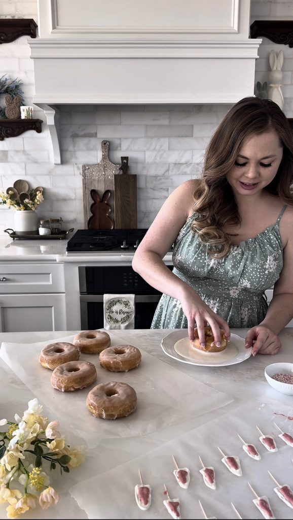 These Bunny Donuts are a fun way to decorate homemade or store-bought donuts for a spring party or Easter brunch.