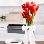 This Caprese Tulips Bouquet is made with grape tomatoes, mini mozzarella, and scallions.
