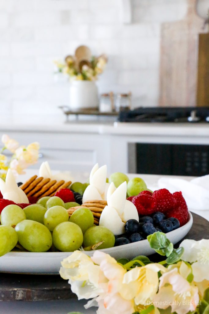 These Cheese Bunnies are so easy to make and are an adorable addition to a cheese board or charcuterie board.