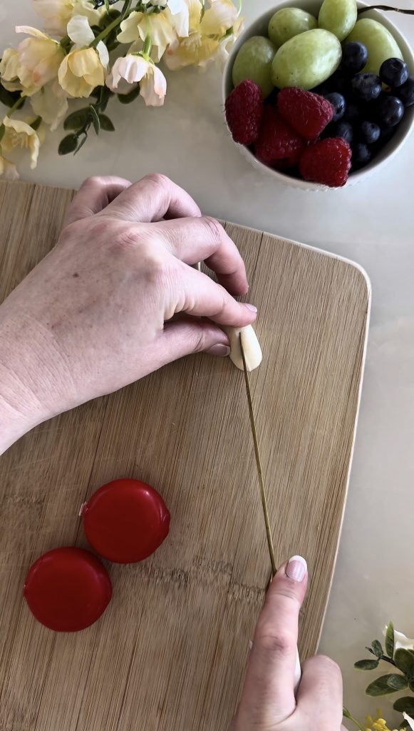 These Cheese Bunnies are so easy to make and are an adorable addition to a cheese board or charcuterie board.
