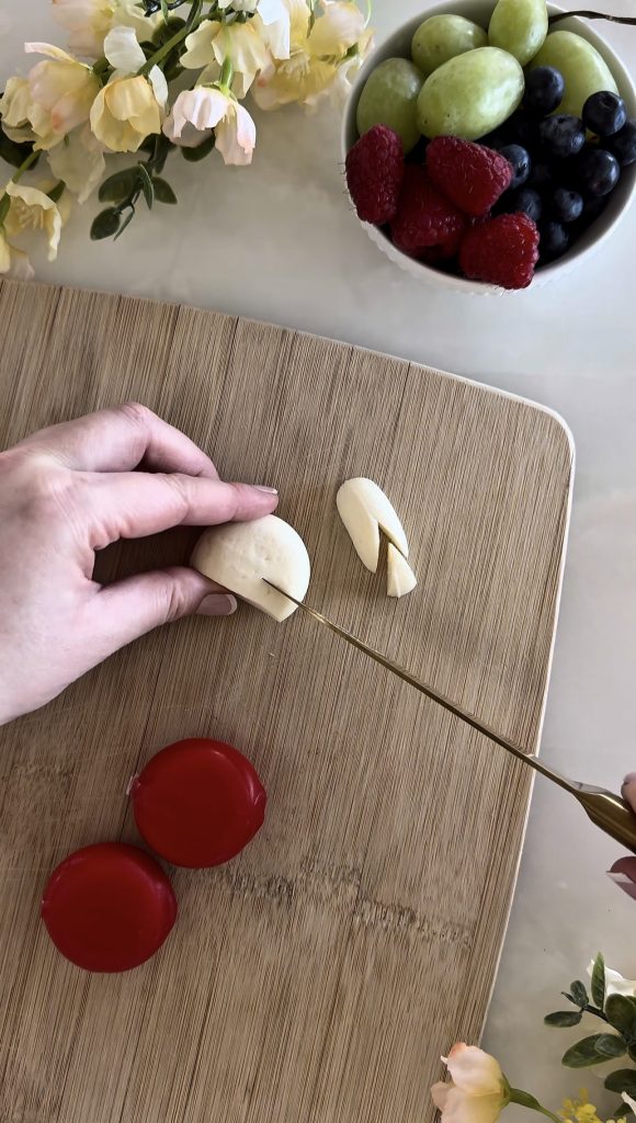 These Cheese Bunnies are so easy to make and are an adorable addition to a cheese board or charcuterie board.