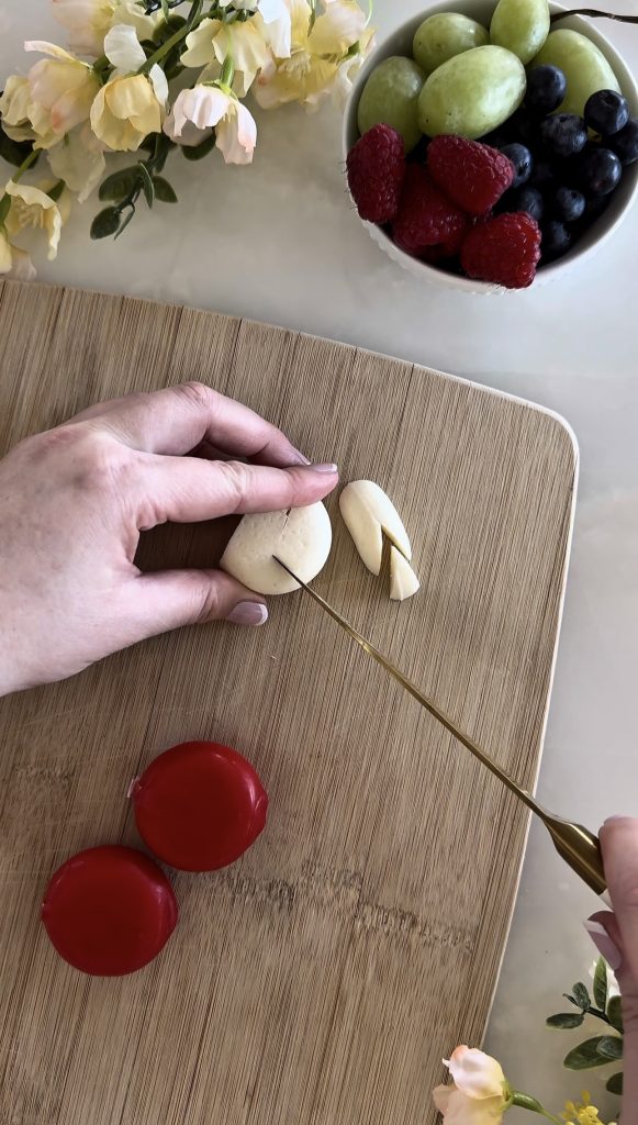 These Cheese Bunnies are so easy to make and are an adorable addition to a cheese board or charcuterie board.