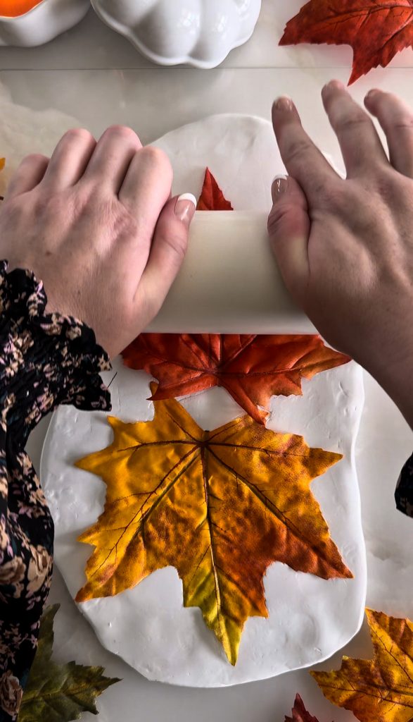 This DIY Clay Leaf Napkin Holder is a fun fall craft that makes a great gift and beautiful autumn decor for your kitchen.