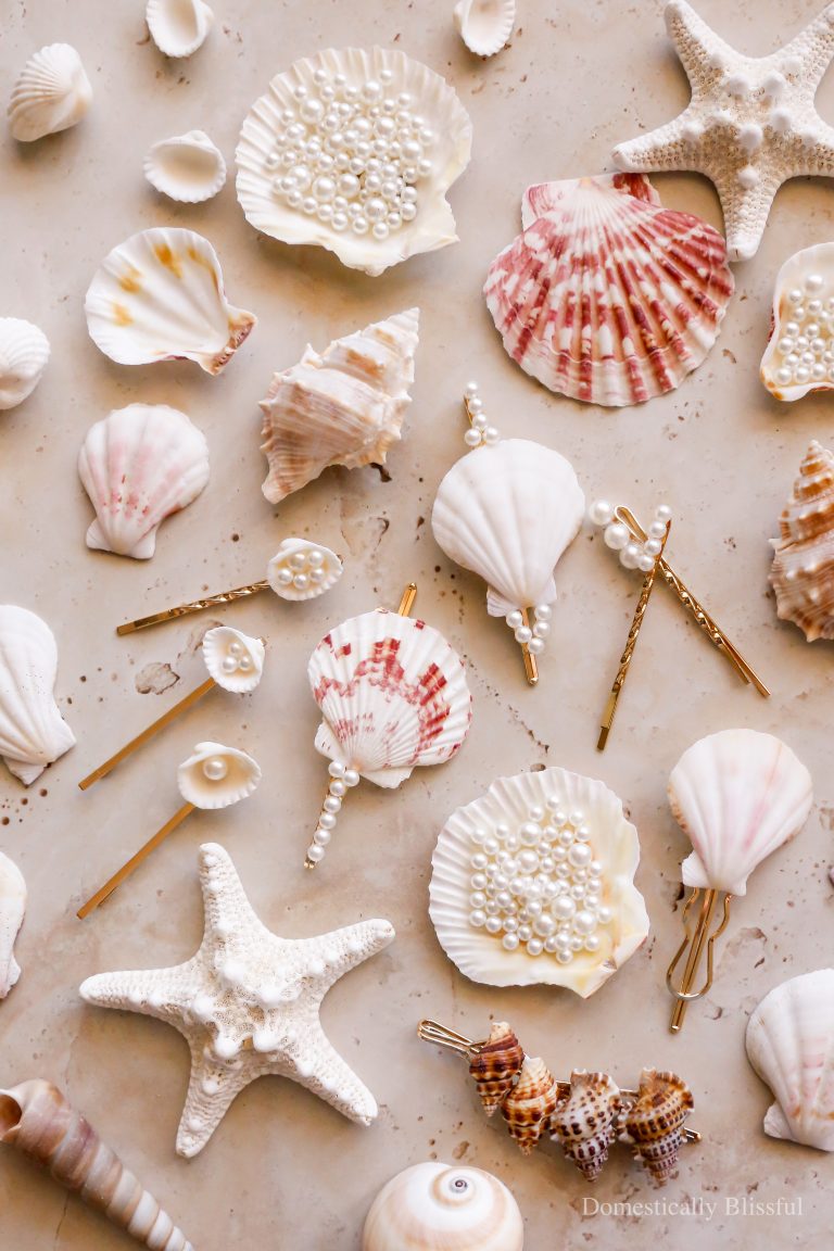 These DIY Seashell Hair Pins are a fun summer craft made with hair pins, seashells, and fake pearls.