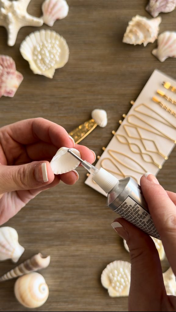 These DIY Seashell Hair Pins are a fun summer craft made with hair pins, seashells, and fake pearls.