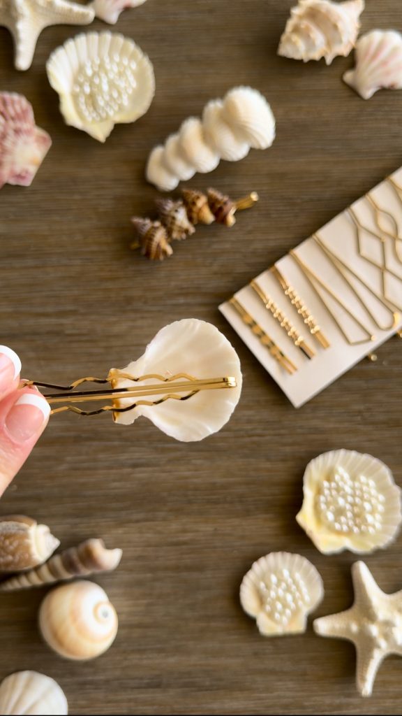 These DIY Seashell Hair Pins are a fun summer craft made with hair pins, seashells, and fake pearls.