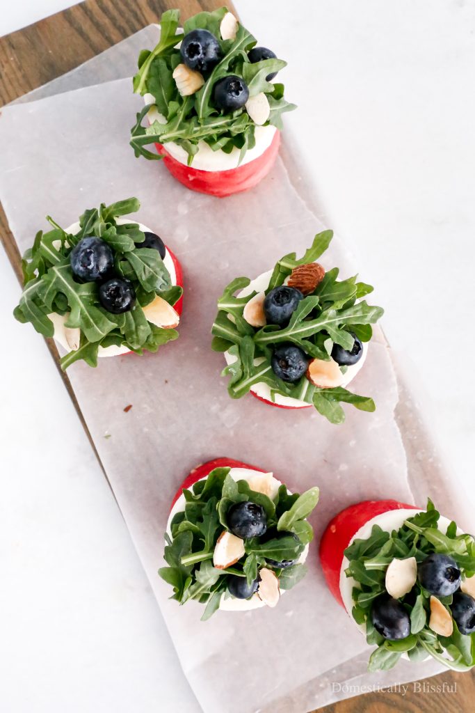 These Watermelon Salad Cupcakes are a fun and delicious way to enjoy a few of your favorite summer flavors!