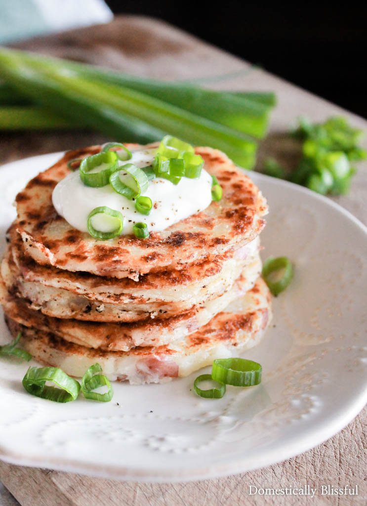 Mashed Potato Pancakes are an easy recipe made from leftover mashed potatoes & perfect for leftover Thanksgiving food!