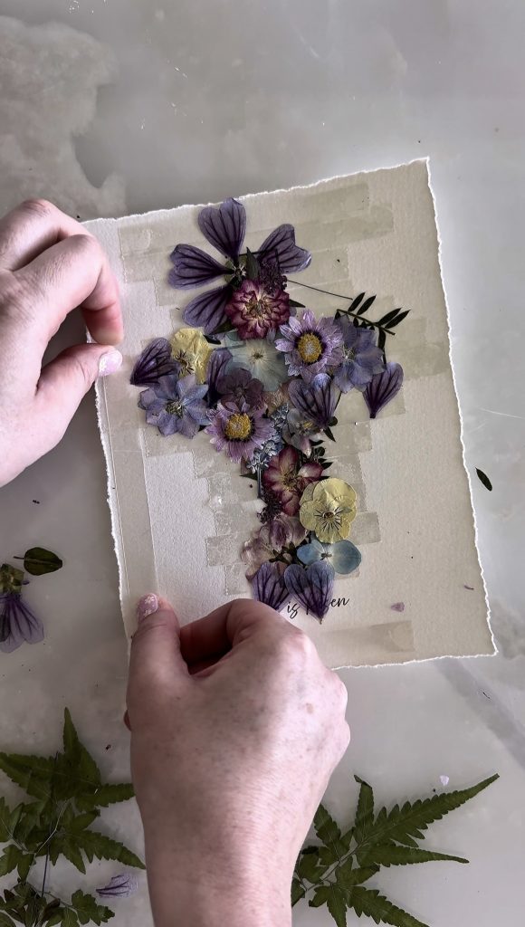 This DIY He is Risen Flower Cross is a beautiful way to create art for your home this Easter.