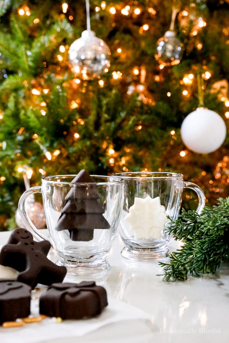 These Hot Chocolate Treats are a fun addition to your favorite hot chocolate that can be customized with your favorite toppings, like mini marshmallows, mini chocolate chips, sprinkles, marshmallow fluff, homemade whipped cream, chocolate hazelnut spread, or anything else you love.