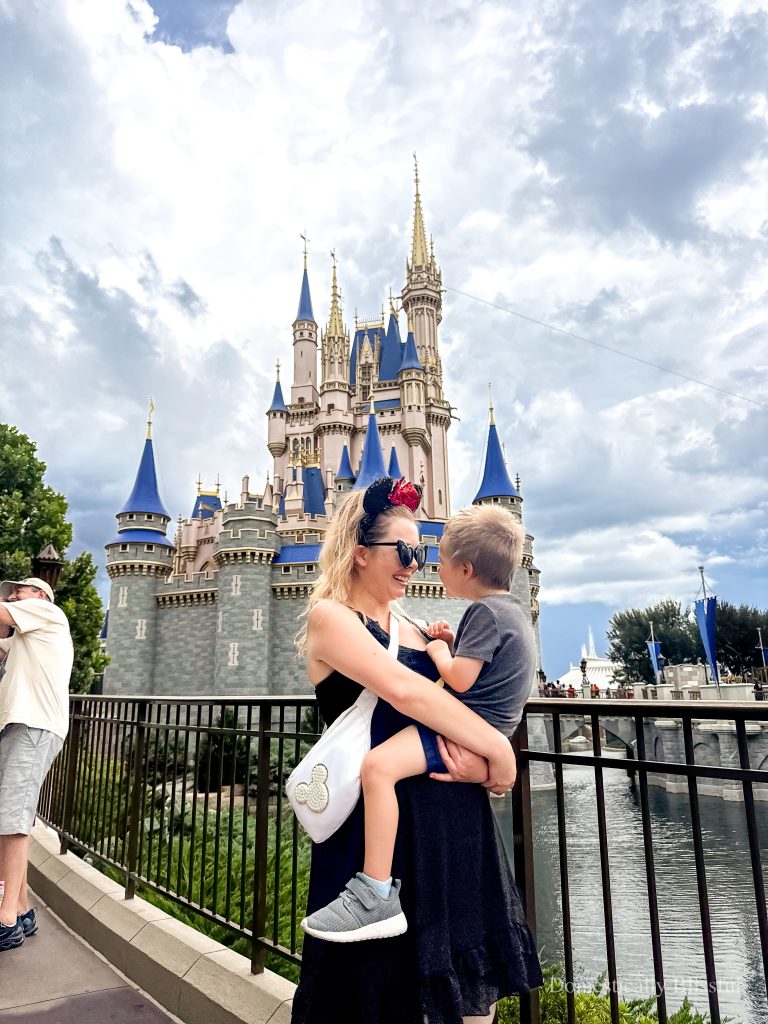These are some of my favorite Less Crowded Castle Photo Spots at Magic Kingdom with tips on getting less crowded photos!