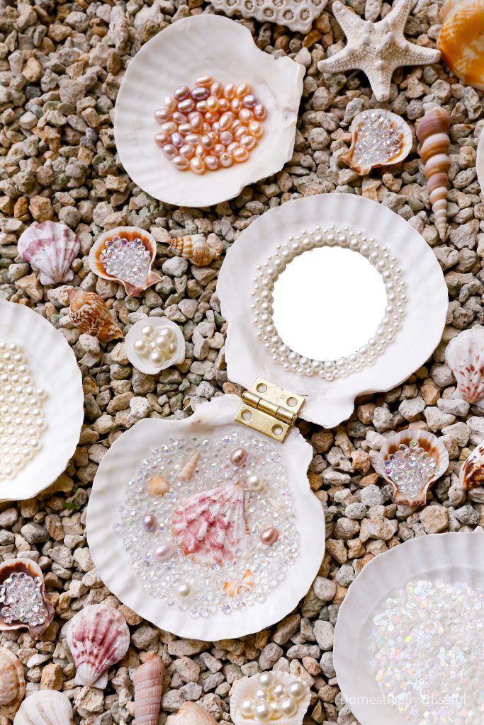 This DIY Mermaid Seashell Compact is the most fun beach craft that you can enjoy using all summer long.