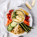 This Lemon Rosemary Hummas is bursting with fresh flavor & pairs perfectly with colorful vegetables & DASANI® Sparkling.