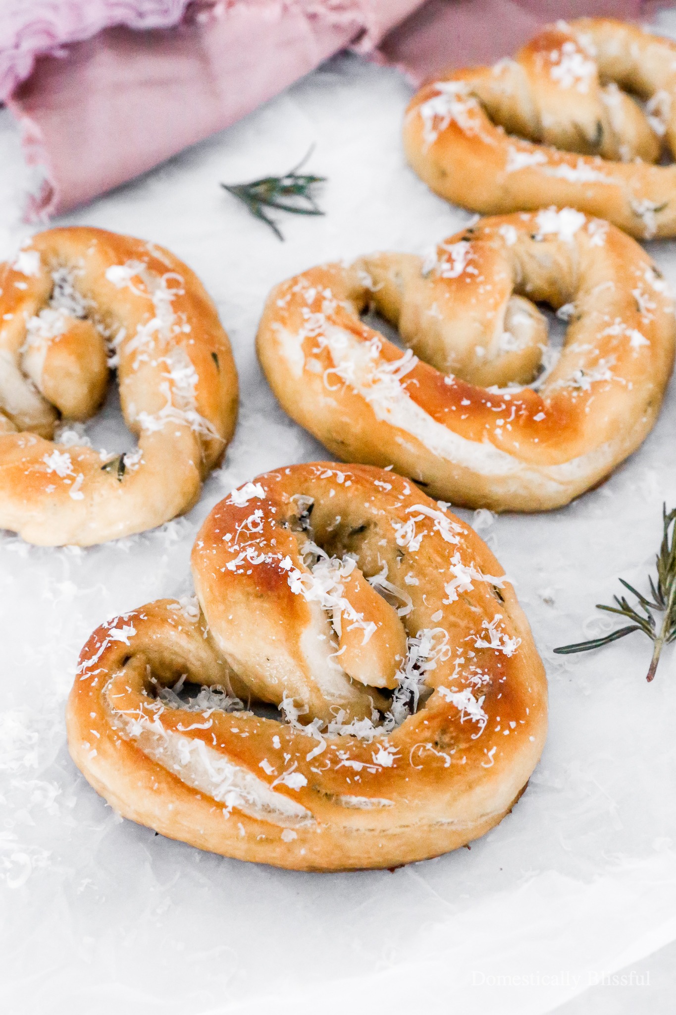 These Heart-Shaped Sea Salt Rosemary Pretzels are perfect for Valentine's Day as they are soft, salty, and oh so yummy!