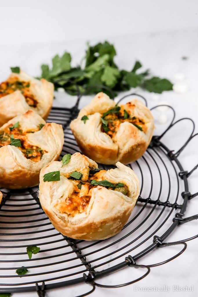  These Vegetarian Chorizo Spinach Cheese Puffs are the perfect last-minute holiday recipe that is quick & easy to create & full of flavor!