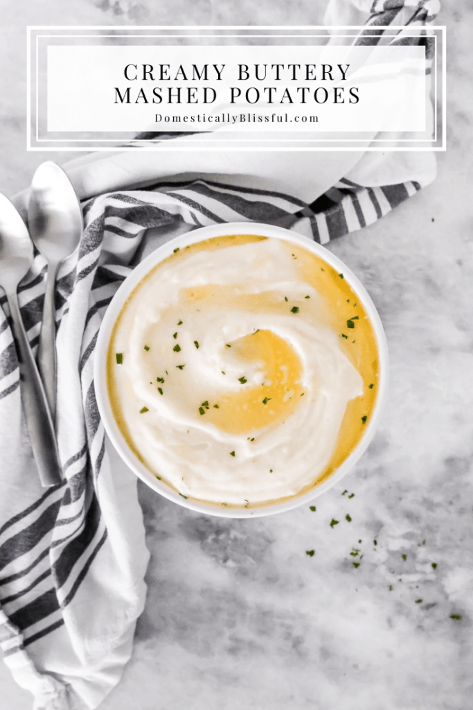 This Creamy Buttery Mashed Potatoes recipe is a comforting side dish that is great for family dinnertime. 