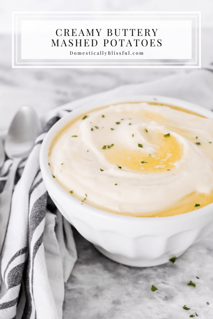 This Creamy Buttery Mashed Potatoes recipe is a comforting side dish that is great for family dinnertime. 