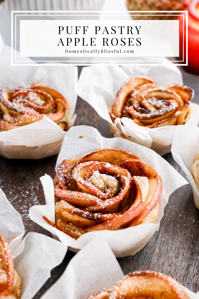 These Puff Pastry Apple Roses are a romantic and sweet fall treat that's perfect for Thanksgiving brunch or Friendsgiving dessert.