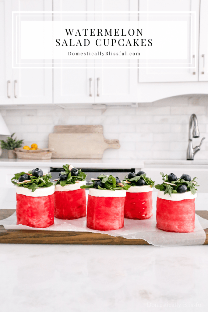 These Watermelon Salad Cupcakes are a fun and delicious way to enjoy a few of your favorite summer flavors!