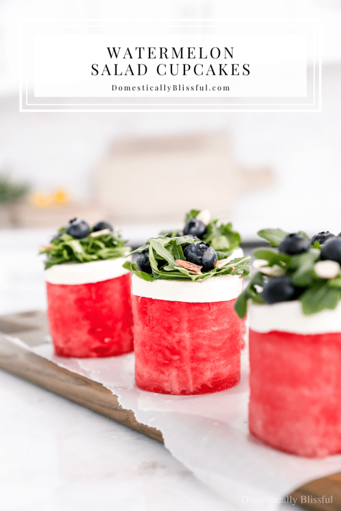 These Watermelon Salad Cupcakes are a fun and delicious way to enjoy a few of your favorite summer flavors!
