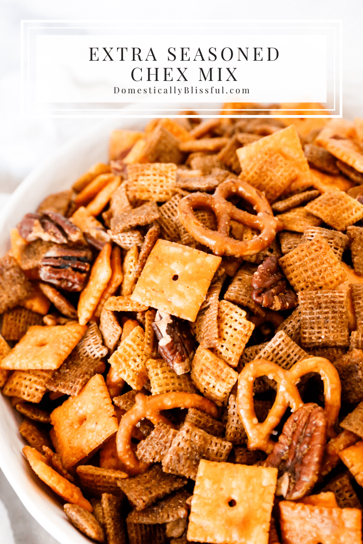 This is a super easy Extra Seasoned Chex Mix recipe your whole family will love!