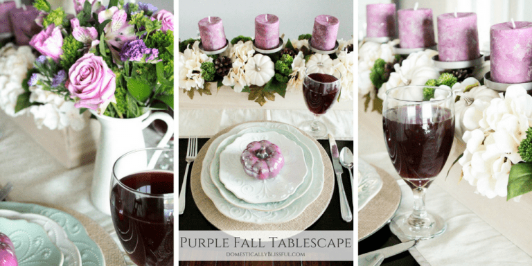 How to create a purple fall tablescape & incorporate your favorite shades of purple into your fall decor.
