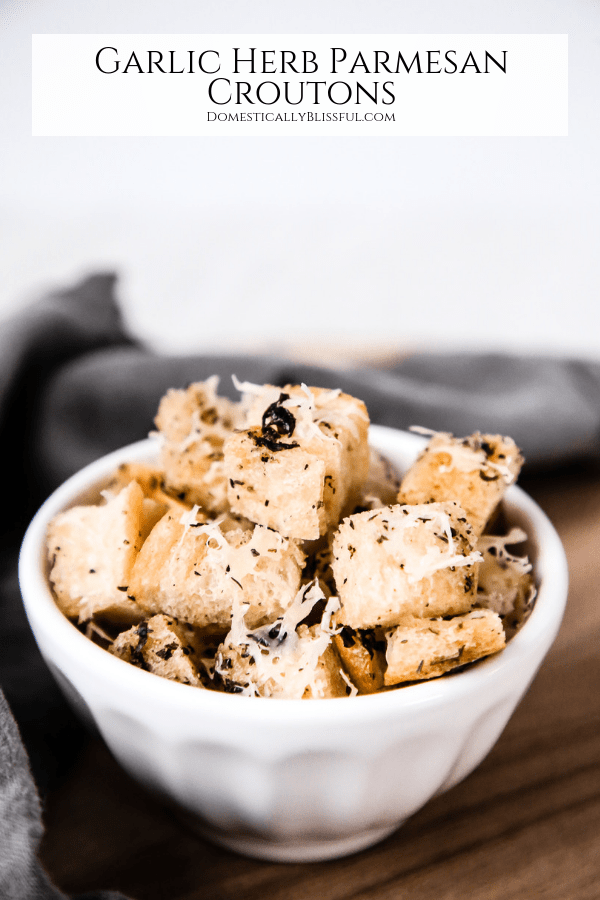 These&nbsp;Garlic Herb Parmesan Croutons are the perfect soup topper addition to your family soup night at home!&nbsp;