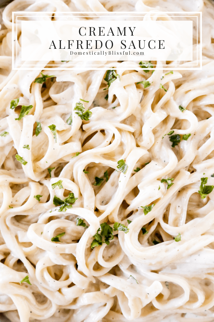 This homemade Creamy Alfredo Sauce is our family's favorite and has a secret ingredient you may not expect!