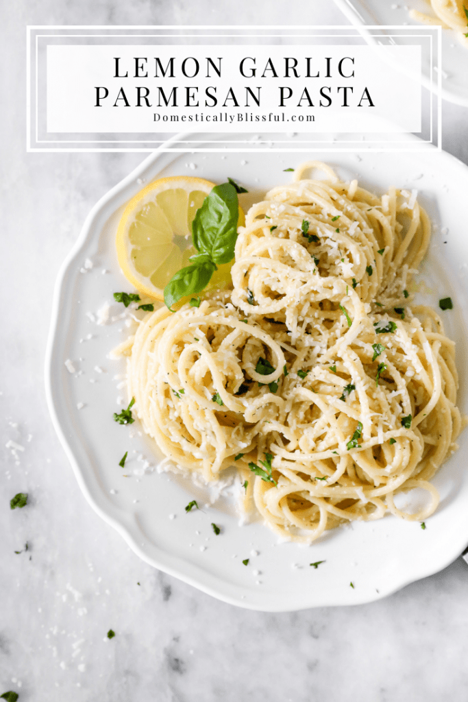 This Lemon Garlic Parmesan Pasta is full of fresh lemony flavor and is a great summer recipe to enjoy as a side dish or main meal.