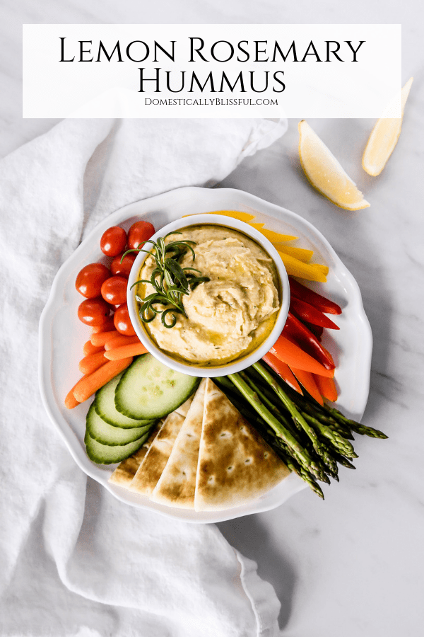 This Lemon Rosemary Hummus is bursting with fresh flavor & pairs perfectly with colorful vegetables & DASANI® Sparkling.