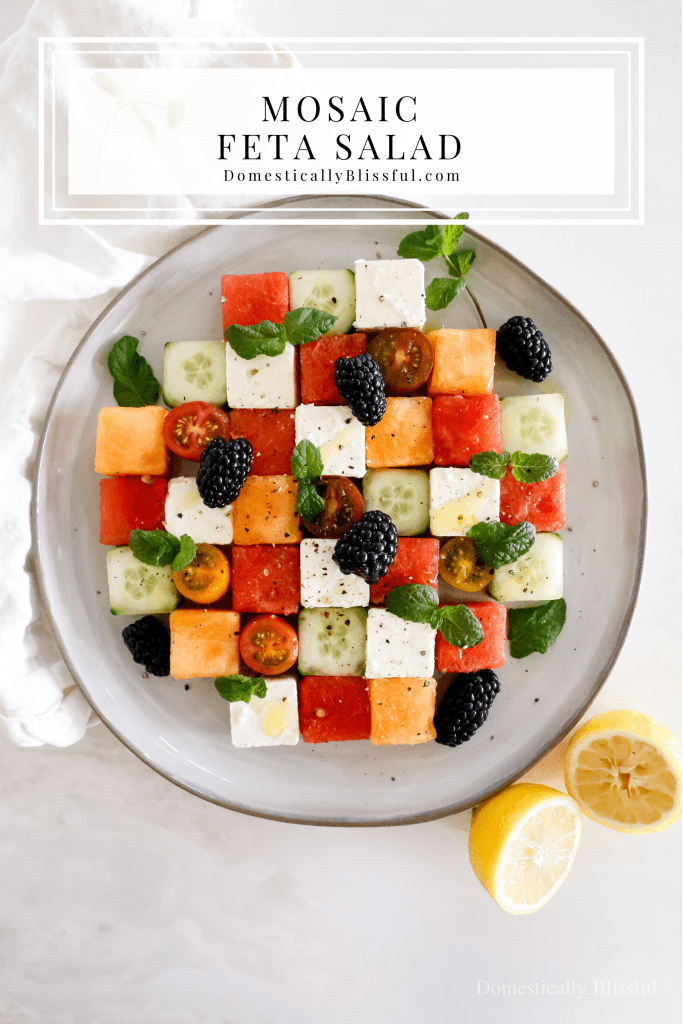 A simple Mosaic Fruit Salad that's delicious, fun for a weekend treat, and pretty to bring to a party.