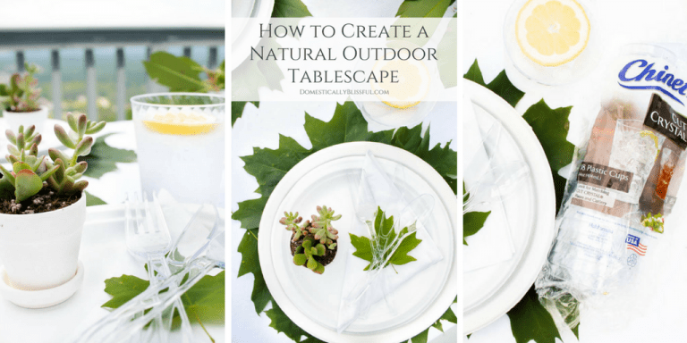 Creating a beautiful summer spread is easy with these 5 simple tips for creating a natural outdoor summer tablescape.