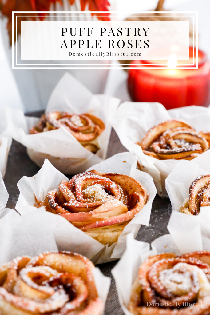 These Puff Pastry Apple Roses are a romantic and sweet fall treat that's perfect for Thanksgiving brunch or Friendsgiving dessert.