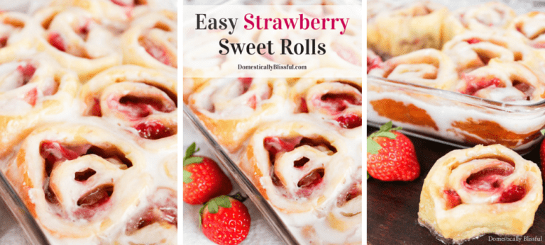 Easy Strawberry Sweet Rolls are a deliciously quick sweet treat that is perfect for breakfast, brunch, or dessert!