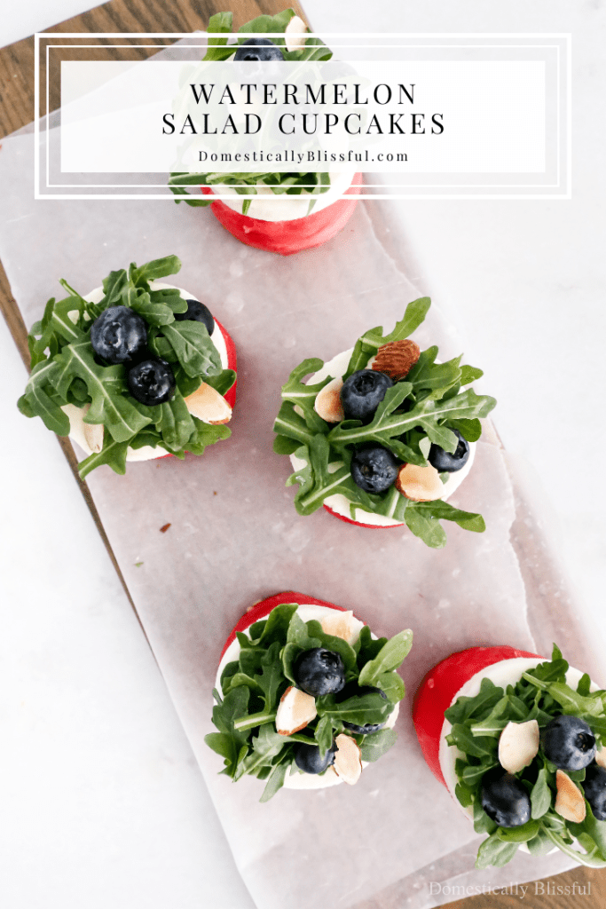 These Watermelon Salad Cupcakes are a fun and delicious way to enjoy a few of your favorite summer flavors!